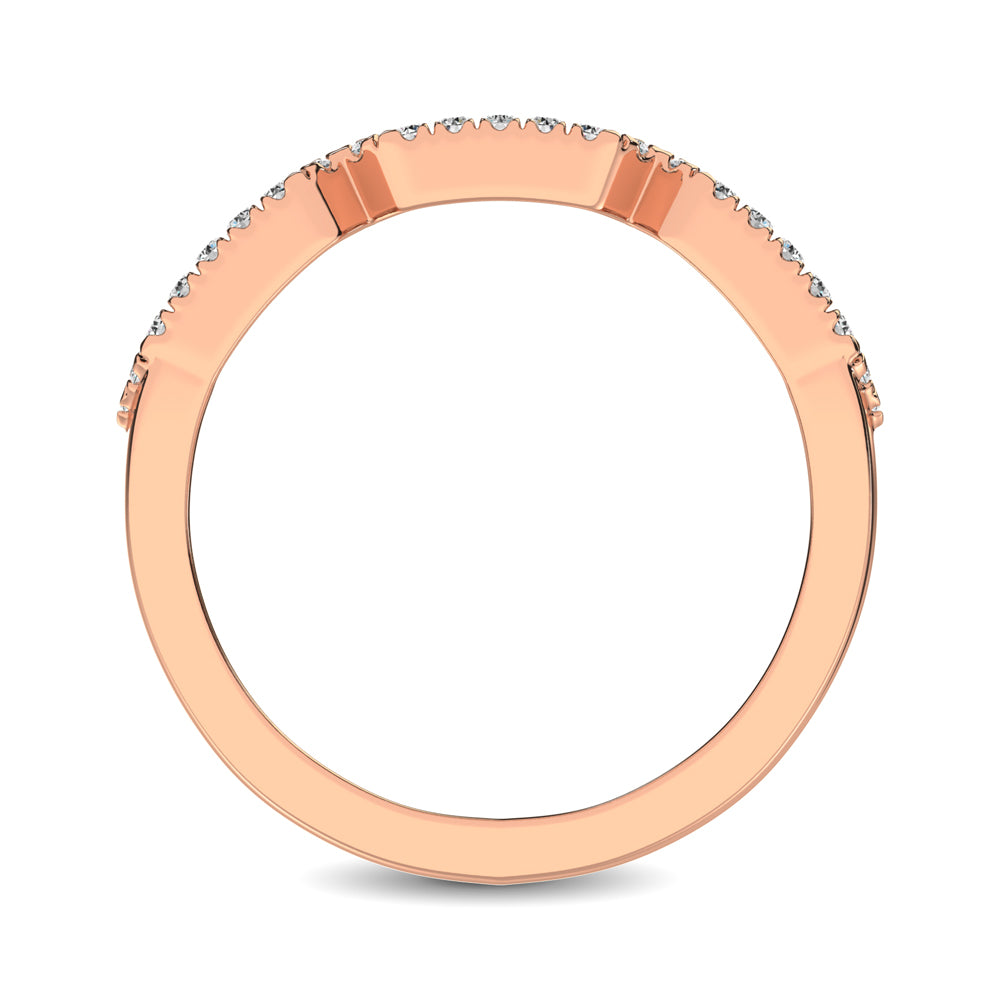 14K Rose Gold 1/2 Ct.Tw. Diamond Stackable Band