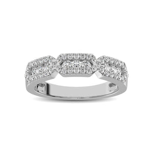 14K White Gold 1/2 Ct.Tw. Diamond Stackable Band