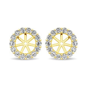 14K Yellow Gold Diamond 1/4 Ct.Tw. Earrings Jacket
