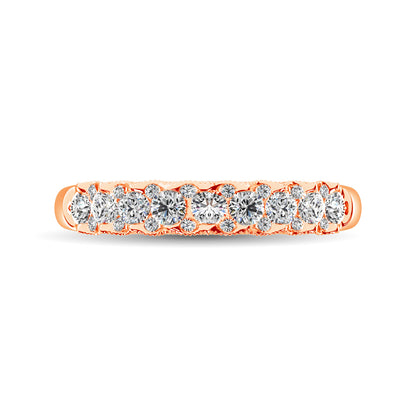 10K Rose Gold Diamond 1/2 Ct.Tw. Anniversary Ring