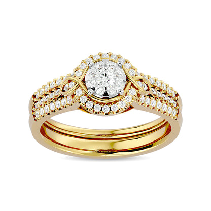 Diamond Bridal Ring in 14K Yellow Gold