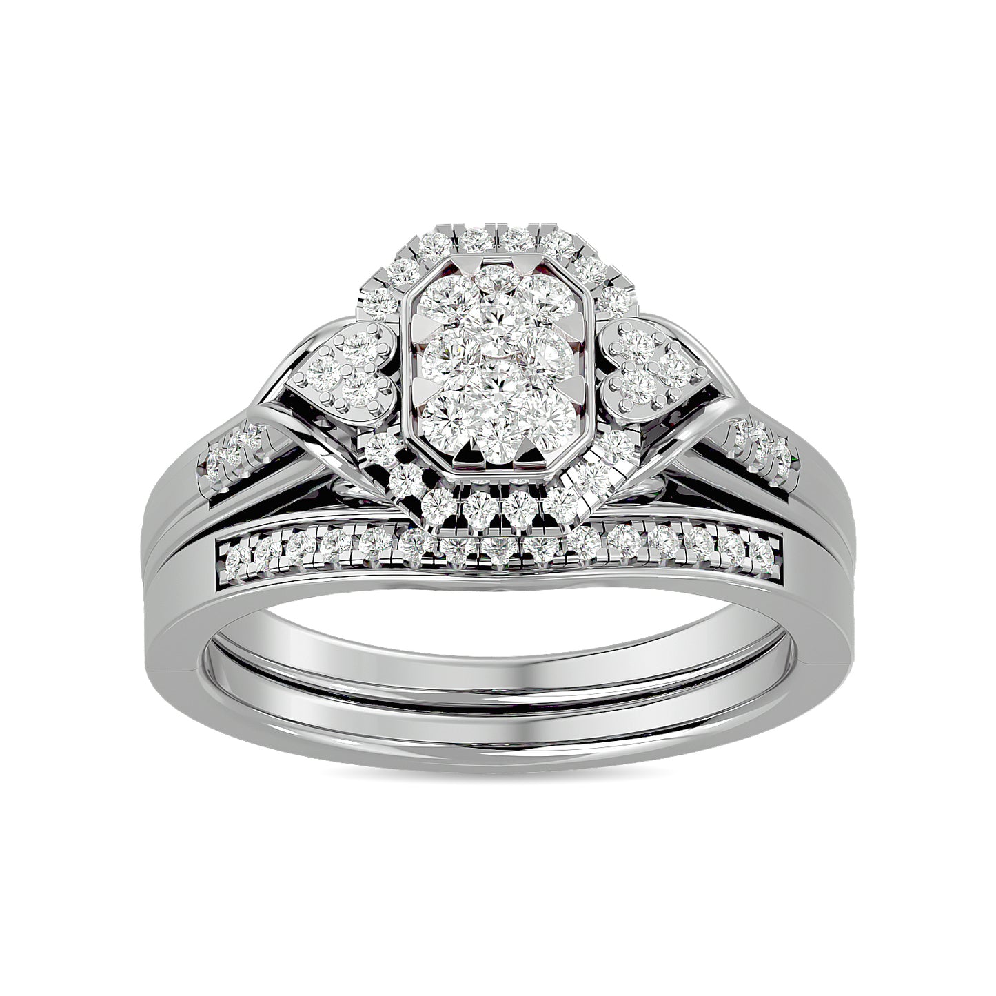 Diamond 1/2 ct tw Bridal Ring in 14K White Gold