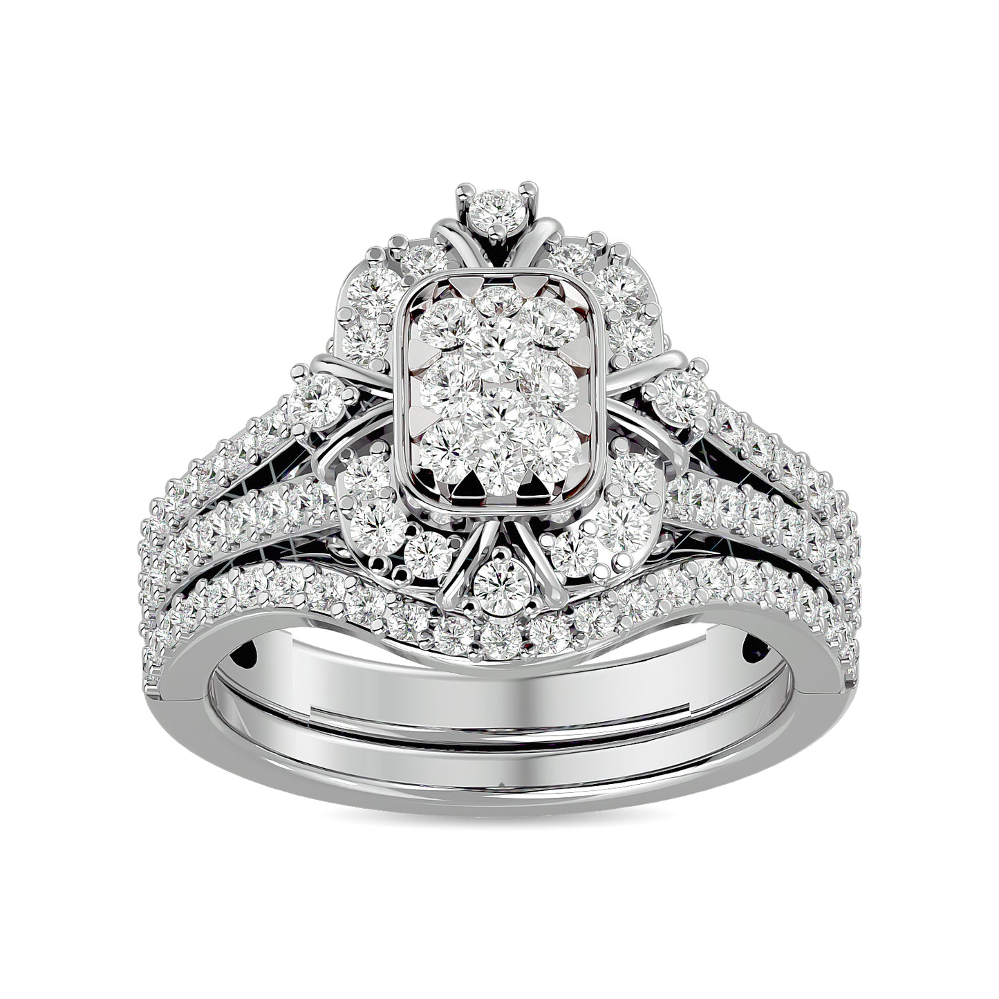 Diamond 1 ct tw Bridal Ring in 14K White Gold