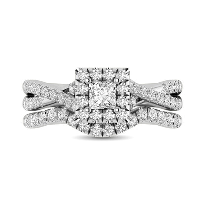 14KT White Gold 1Ct.Tw. Diamond keyani Bridal Ring