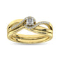 Diamond Bridal Ring 1/4 ct tw in Round-cut 10K Yellow Gold