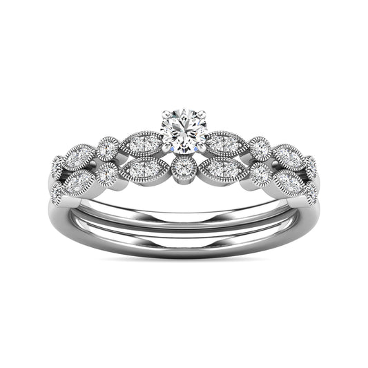 Diamond 1/3 ct tw Bridal Ring in 10K White Gold