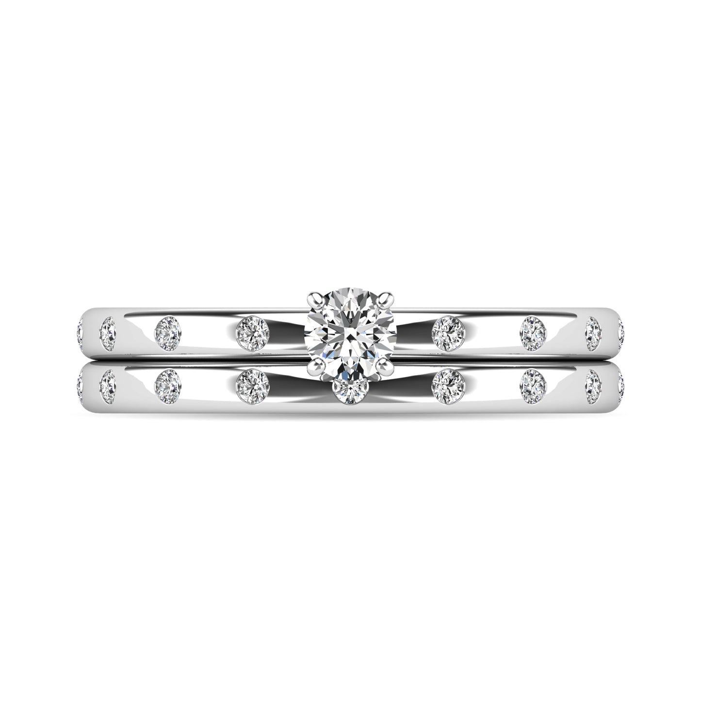 Diamond 1/3 ct tw Bridal Ring in 10K White Gold