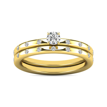 Diamond 1/3 ct tw Bridal Ring in 10K Yellow Gold