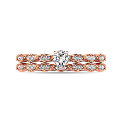 Diamond 1/3 ct tw Bridal Ring in 10K Rose Gold