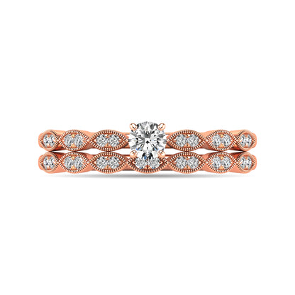 Diamond 1/3 ct tw Bridal Ring in 10K Rose Gold