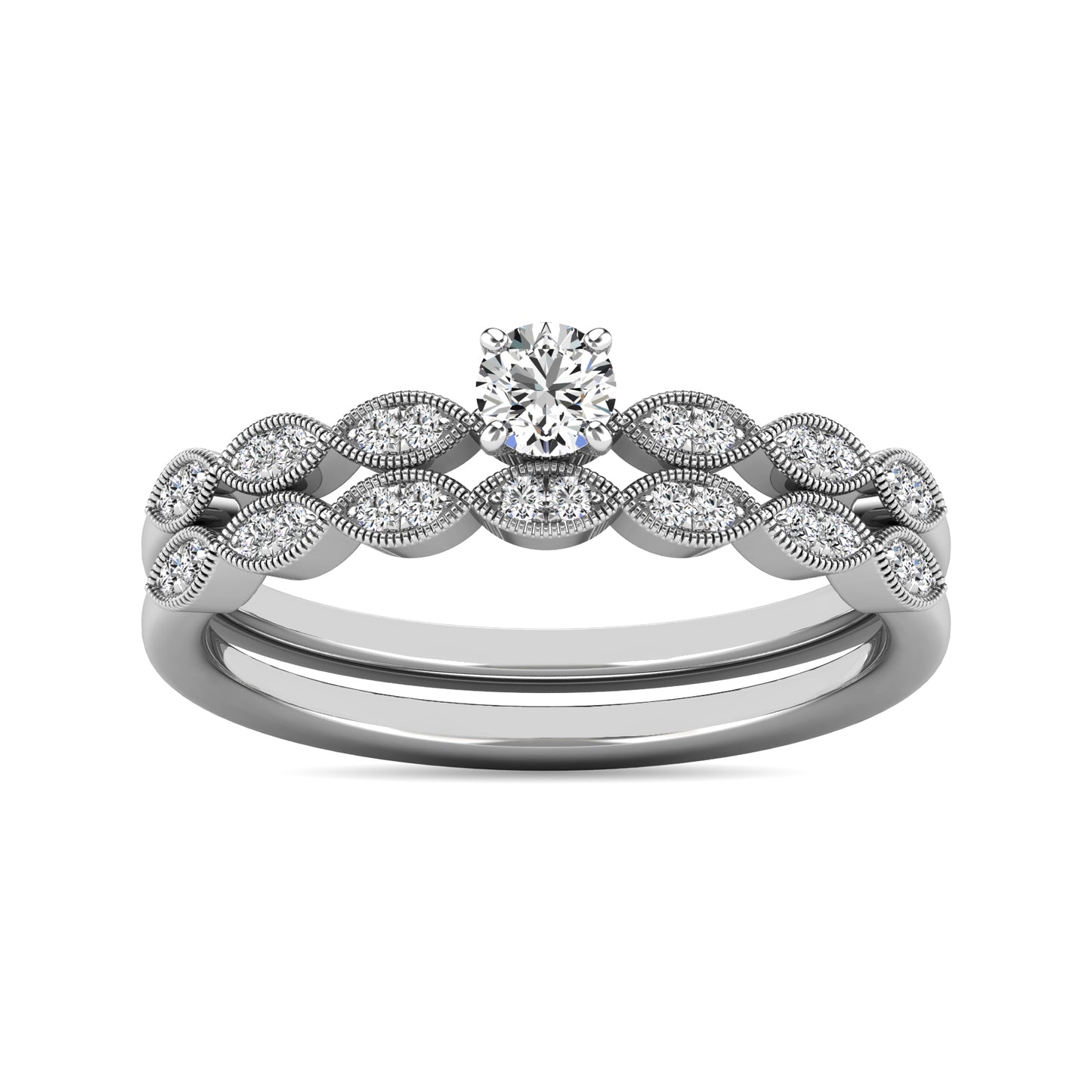 Diamond 1/3 ct tw Bridal Ring in 10K White Gold