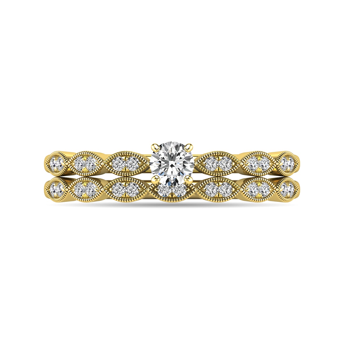 Diamond 1/3 ct tw Bridal Ring in 10K Yellow Gold