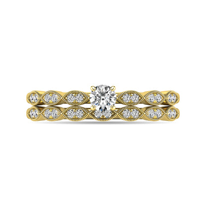 Diamond 1/3 ct tw Bridal Ring in 10K Yellow Gold