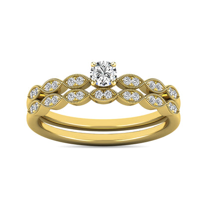 Diamond 1/3 ct tw Bridal Ring in 10K Yellow Gold