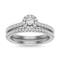 Diamond 3/4 Ct.Tw. Round Cut Bridal Ring in 14K White Gold
