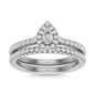 Diamond 3/4 Ct.Tw. Pear Cut Bridal Ring in 14K White Gold