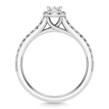 Diamond 3/4 Ct.Tw. Pear Cut Bridal Ring in 14K White Gold