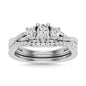 Diamond 1 Ct.Tw. Round Cut Bridal Ring in 14K White Gold
