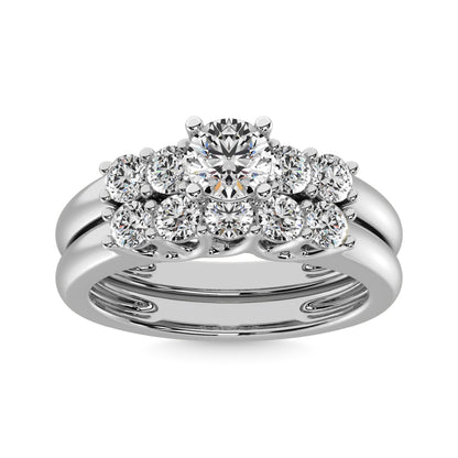 Diamond 1 ct tw Round Cut Bridal Ring in 14K White Gold
