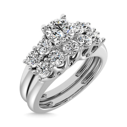 Diamond 1 ct tw Round Cut Bridal Ring in 14K White Gold