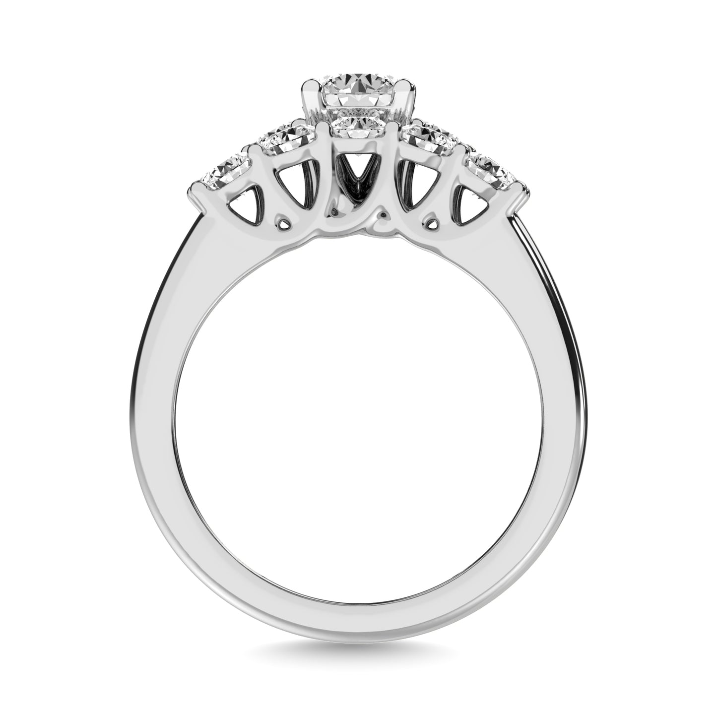 Diamond 1 ct tw Round Cut Bridal Ring in 14K White Gold