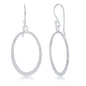 Sterling Silver Open Oval Design Earrings