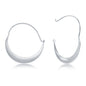 Sterling Silver Crescent Moon Wire Dangling Earrings