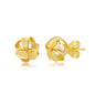 Sterling Silver High Polish Love Knot Stud Earrings - Gold Plated