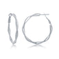 Sterling Silver Twisted Hoop Earrings