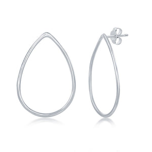 Sterling Silver Open Pearshaped Earrings