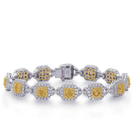 Yellow & White Gold Yellow Dia Bracelet