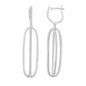 Sterling Silver 1.99 cttw White Topaz Open Dangle Bridal Earrings