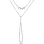Sterling Silver White Topaz .576 cttw Teardrop Necklace