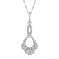 Sterling Silver Open 2.25cttw White Topaz Pendant