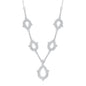 Sterling Silver 3.05cttw White Topaz Y Style Teardrop Bridal Necklace