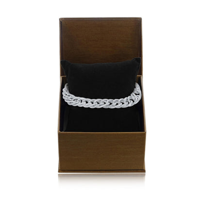 Sterling Silver Polished & Rope Design Bracelet, MADE IN ITALY