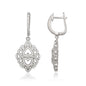 Sterling Silver Fancy CZ Micro Pave Earrings