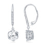 Sterling Silver 8MM Round CZ Earrings