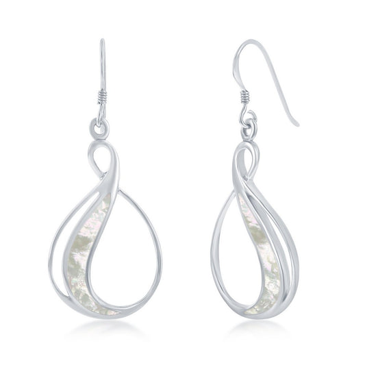 Sterling Silver Pearshaped White MOP Earrings