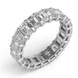 Platinum Emerald Cut Eernity Band