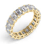18K Yellow Gold Emerald Cut Eternity Ban