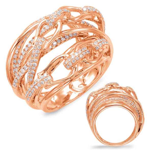 Rose Gold Diamond Fashion Ring