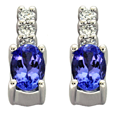 Tanzanite & Diamond Earring