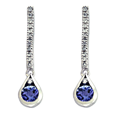 Tanzanite & Diamond Earring