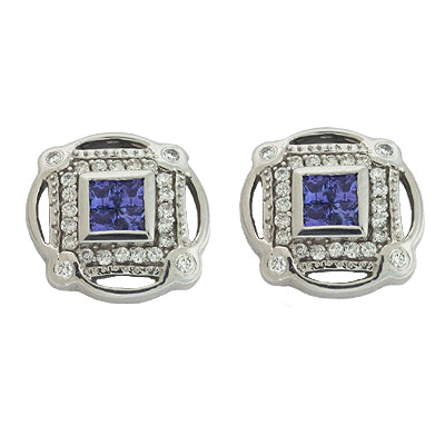 Tanzanite./diamond Earring