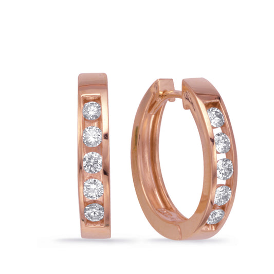 Rose Gold Diamond Earring