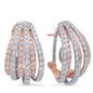 Rose & White Gold Diamond Earring