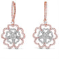 White & Rose Gold Diamond Earring