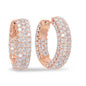 Rose Gold Diamond Hoop Earring