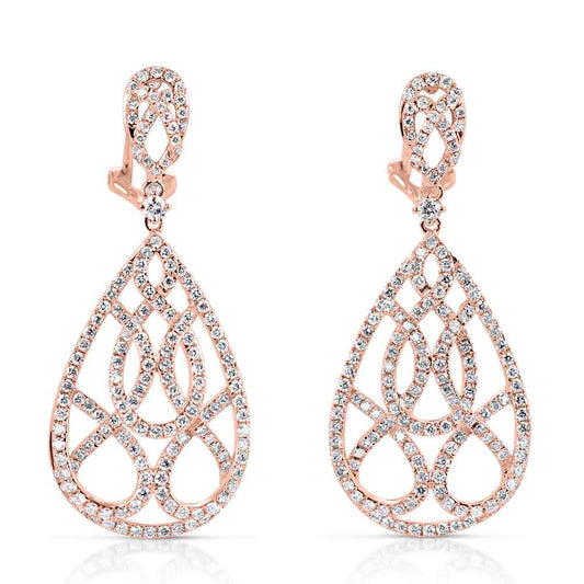 Rose Gold Diamond Earring